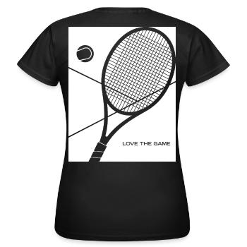 Tennis - J’adore le jeu - T-shirt Femme - noir - Dos - AI Model Female 172 dark (172cm)