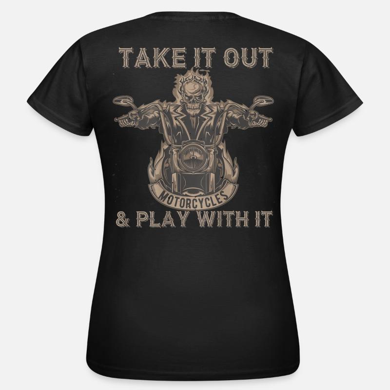 Take It Out Motorcycles Skull - Women's T-Shirt - black