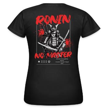 Ronin – Pas de Maître Streetwear Samouraï - T-shirt Femme - noir - Dos - AI Model Female 172 dark (172cm)