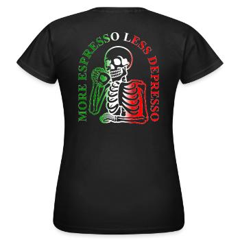 Espresso - Frauen T-Shirt - Schwarz - Hinten - AI Model Female 172 dark (172cm)