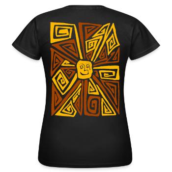 STRANGE SUN  - T-shirt Femme - noir - Dos - AI Model Female 172 dark (172cm)