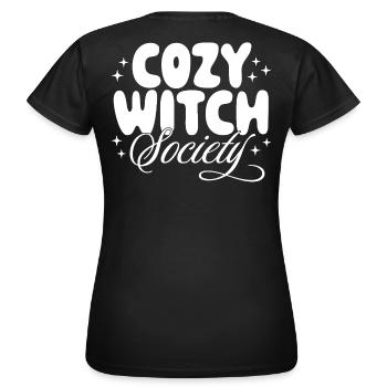 Kuschelige Hexen-Gesellschaft - Frauen T-Shirt - Schwarz - Hinten - AI Model Female 172 dark (172cm)