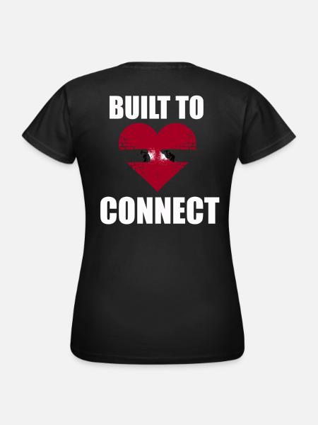 Built to Love Connect - Frauen T-Shirt - Schwarz