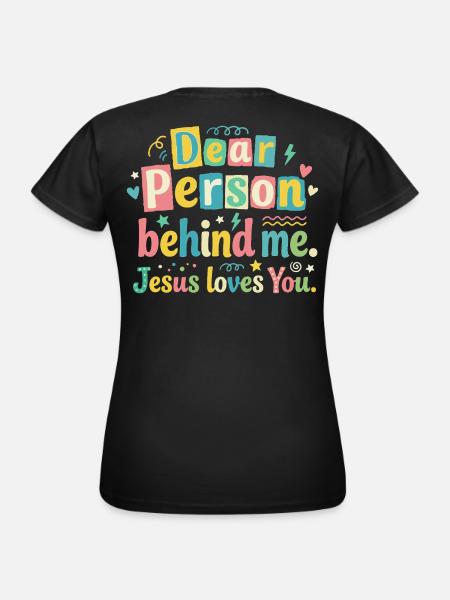 Jesus liebt dich positive Botschaft - Frauen T-Shirt - Schwarz