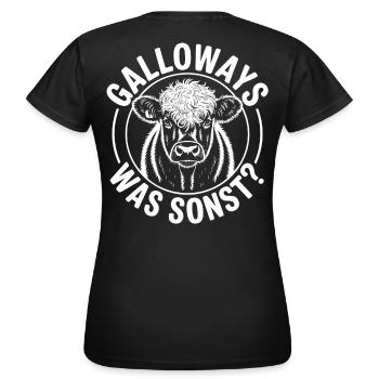 Emblème de la vache de Galloway - T-shirt Femme - noir - Dos - AI Model Female 172 dark (172cm)