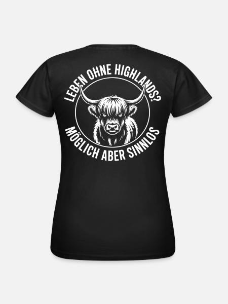 Highland Rinder - Frauen T-Shirt - Schwarz