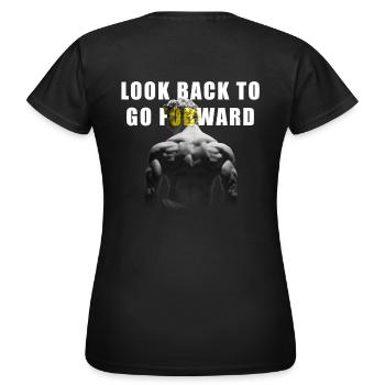 Motivationsskulptur - Frauen T-Shirt - Schwarz - Hinten - AI Model Female 172 dark (172cm)