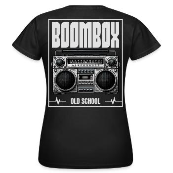 Boombox Old School – Radio rétro - T-shirt Femme - noir - Dos - AI Model Female 172 dark (172cm)