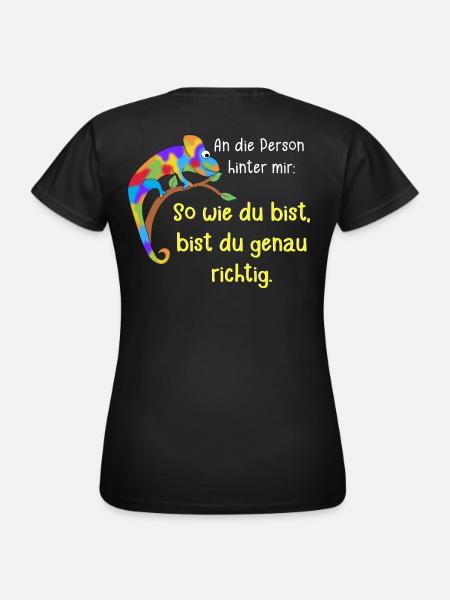 An die Person hinter mir - Frauen T-Shirt - Schwarz