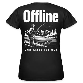 Natur statt Handy - Frauen T-Shirt - Schwarz - Hinten - AI Model Female 172 dark (172cm)