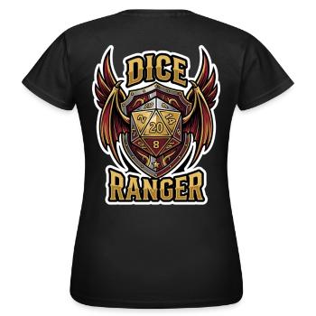 Dice Ranger Winged D20 RPG Class - Women's T-Shirt - black - Back - AI Model Female 172 dark (172cm)