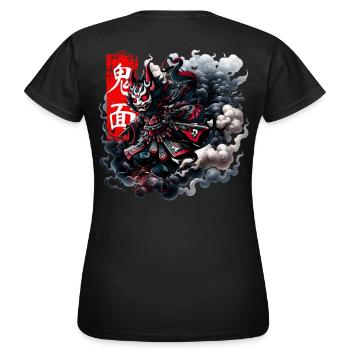 Masque Oni Esprit Intrépide - T-shirt Femme - noir - Dos - AI Model Female 172 dark (172cm)