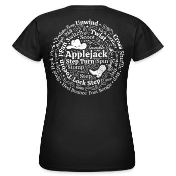 Fan de danse en ligne - T-shirt Femme - noir - Dos - AI Model Female 172 dark (172cm)