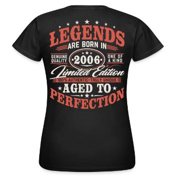 2006 Jahrgang Vintage Geburtstag Geschenk Retro - Frauen T-Shirt - Schwarz - Hinten - AI Model Female 172 dark (172cm)