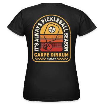 It's Always Pickleball Season - Frauen T-Shirt - Schwarz - Hinten - AI Model Female 172 dark (172cm)