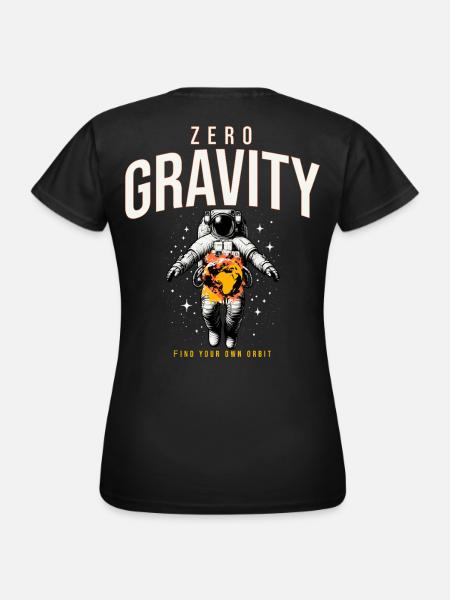 Zero Gravity Astronaut Erde Weltraum - Frauen T-Shirt - Schwarz
