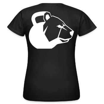 Bear Kettlebell Graphic Logo Dynamic - Women's T-Shirt - black - Back - AI Model Female 172 dark (172cm)