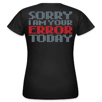 Error - Women's T-Shirt - black - Back - AI Model Female 172 dark (172cm)