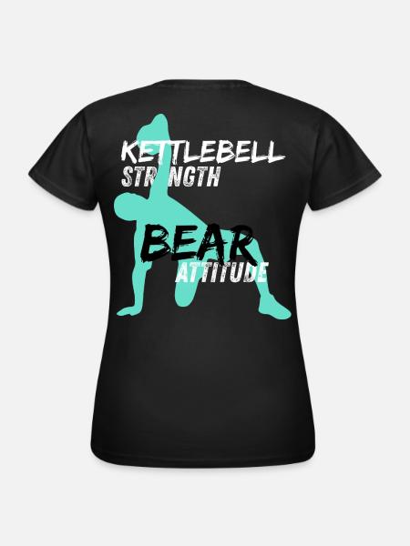 Kettlebell Stärke Bear Attitude - Frauen T-Shirt - Schwarz