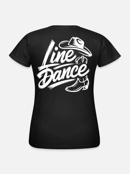 Line Dance Cowboy Spirit - Frauen T-Shirt - Schwarz