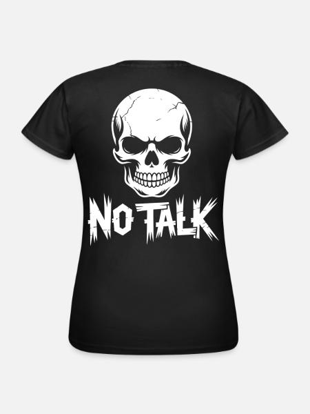 No Talk Skull Graphic - Frauen T-Shirt - Schwarz