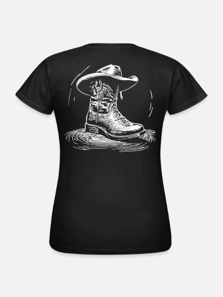 Western Line Dance - Frauen T-Shirt - Schwarz