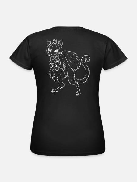 Kabo Neko – Weiß - Frauen T-Shirt - Schwarz