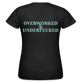 Surmené - T-shirt Femme - noir - Dos - AI Model Female 172 dark (172cm)