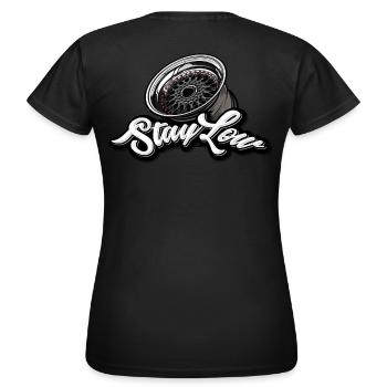 Schwach bleiben - Frauen T-Shirt - Schwarz - Hinten - AI Model Female 172 dark (172cm)