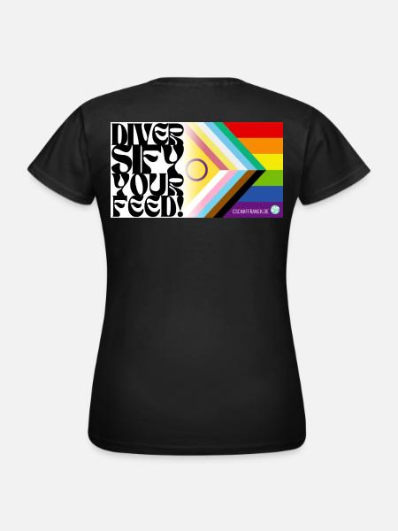 🌈♿ Pride & Disability – Including Flag - Women's T-Shirt - black