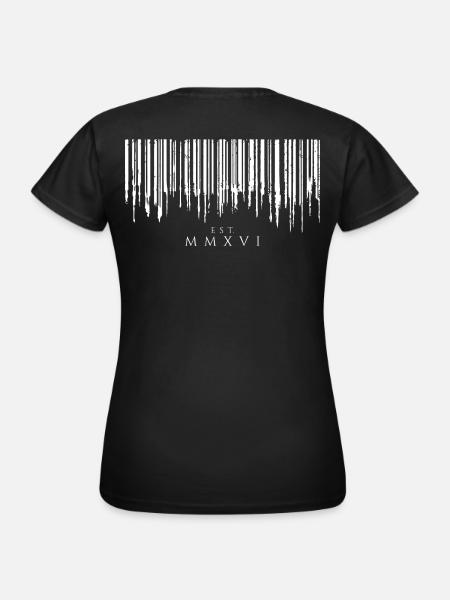 Barcode Tropfen White Est. MMXVI - Frauen T-Shirt - Schwarz