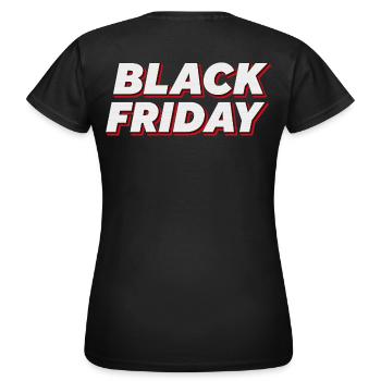 Texte en gras pour le Black Friday - T-shirt Femme - noir - Dos - AI Model Female 172 dark (172cm)