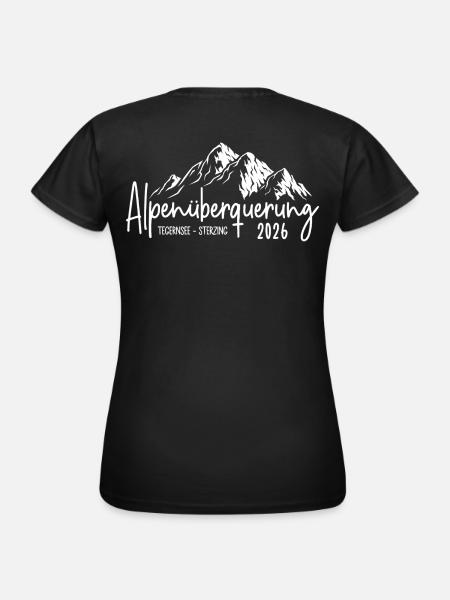 Alpenüberquerung Tegernsee Sterzing 2026 - Frauen T-Shirt - Schwarz