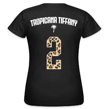 Holiday Name Jersey #2 - Women's T-Shirt - black - Back - AI Model Female 172 dark (172cm)