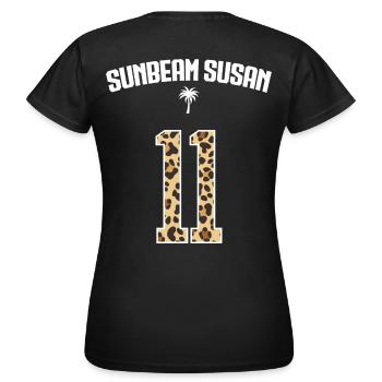 Urlaub Name Trikot Rückennummer #11 - Frauen T-Shirt - Schwarz - Hinten - AI Model Female 172 dark (172cm)