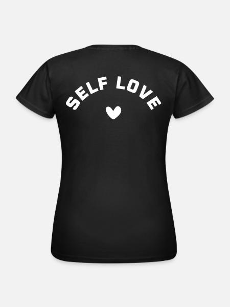 Self-love with heart – SELF LOVE - Women's T-Shirt - black