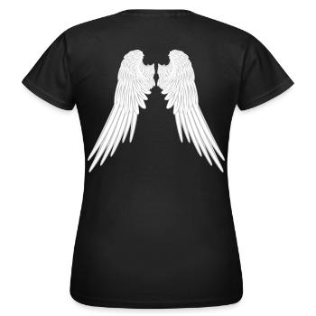 Angel Wings Angel Wings Guardian Angel Angel Wings - Women's T-Shirt - black - Back - AI Model Female 172 dark (172cm)