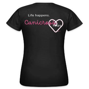 La vie arrive - lumineuse - T-shirt Femme - noir - Dos - AI Model Female 172 dark (172cm)