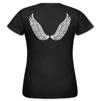 Ailes d'ange - Ailes d'ange - T-shirt Femme - noir - Dos - AI Model Female 172 dark (172cm)