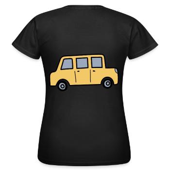 Voiture - T-shirt Femme - noir - Dos - AI Model Female 172 dark (172cm)