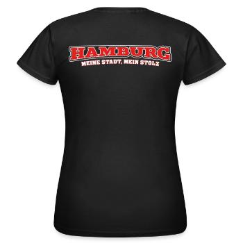 Hambourg - T-shirt Femme - noir - Dos - AI Model Female 172 dark (172cm)