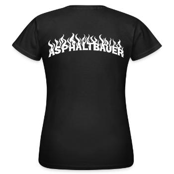 Asphaltbauer_weiss - Frauen T-Shirt - Schwarz - Hinten - AI Model Female 172 dark (172cm)