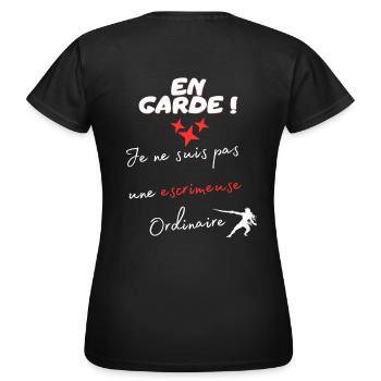 Escrimeuse - T-shirt Femme - noir - Dos - AI Model Female 172 dark (172cm)