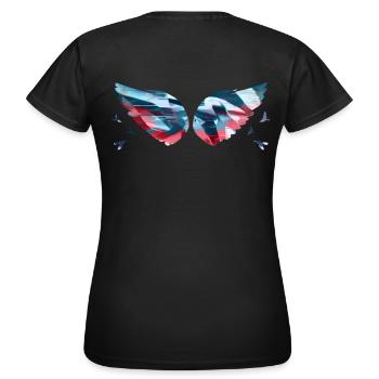 Angelwings,Wings,Aquarelle,Coloré,Angel Wings - T-shirt Femme - noir - Dos - AI Model Female 172 dark (172cm)