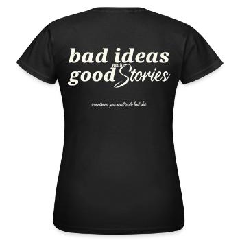 Mauvaises idées - T-shirt Femme - noir - Dos - AI Model Female 172 dark (172cm)