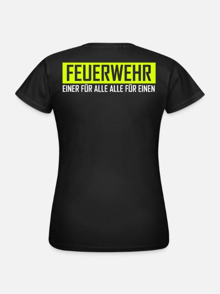 Feuerwehr Einer Für Alle Für Einen Geschenk - Frauen T-Shirt - Schwarz