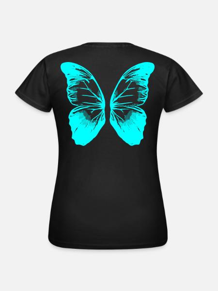 2reborn wings butterfly fluegel schmetterling fant - Frauen T-Shirt - Schwarz