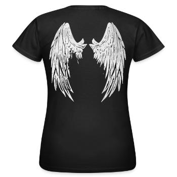 2reborn angelwings angefügel Angel Engel gris - T-shirt Femme - noir - Dos - AI Model Female 172 dark (172cm)
