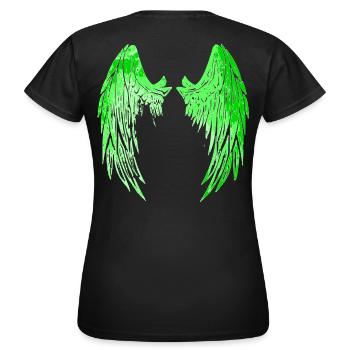 2reborn angelwings engelfügel Angel Engel green - T-shirt Femme - noir - Dos - AI Model Female 172 dark (172cm)