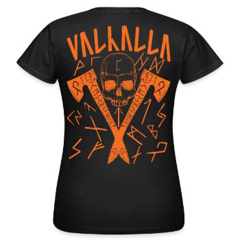Valhalla Runes - Frauen T-Shirt - Schwarz - Hinten - AI Model Female 172 dark (172cm)